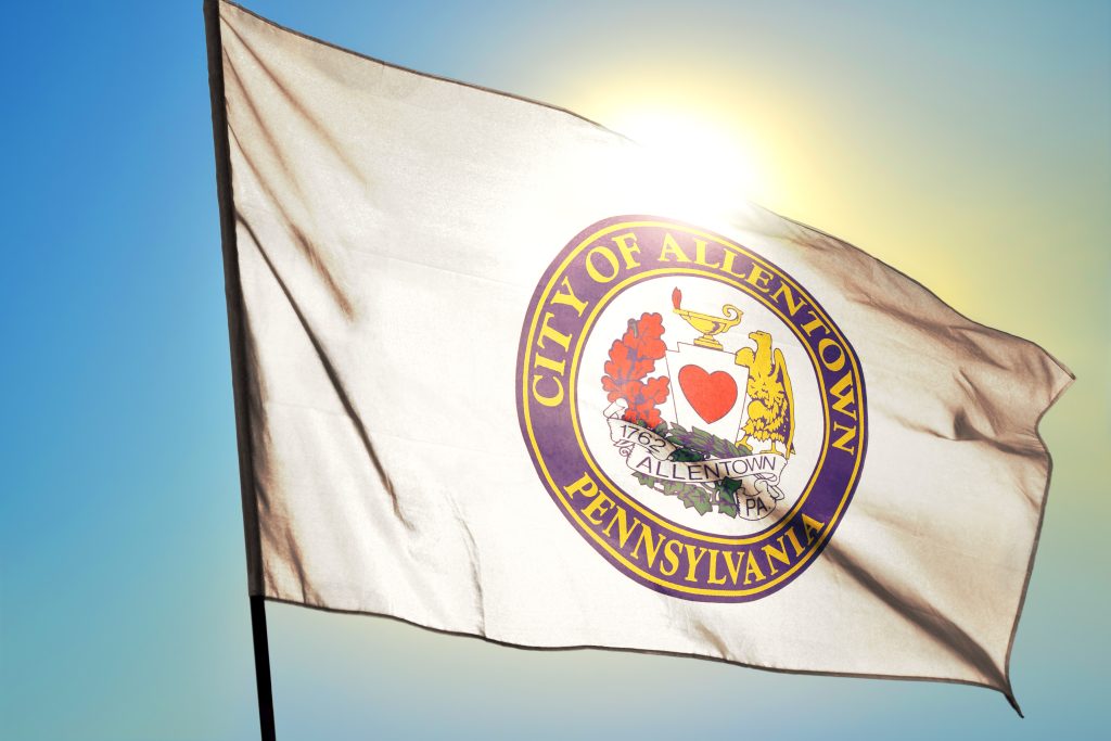 The city flag of Allentown, Pennsylvania.