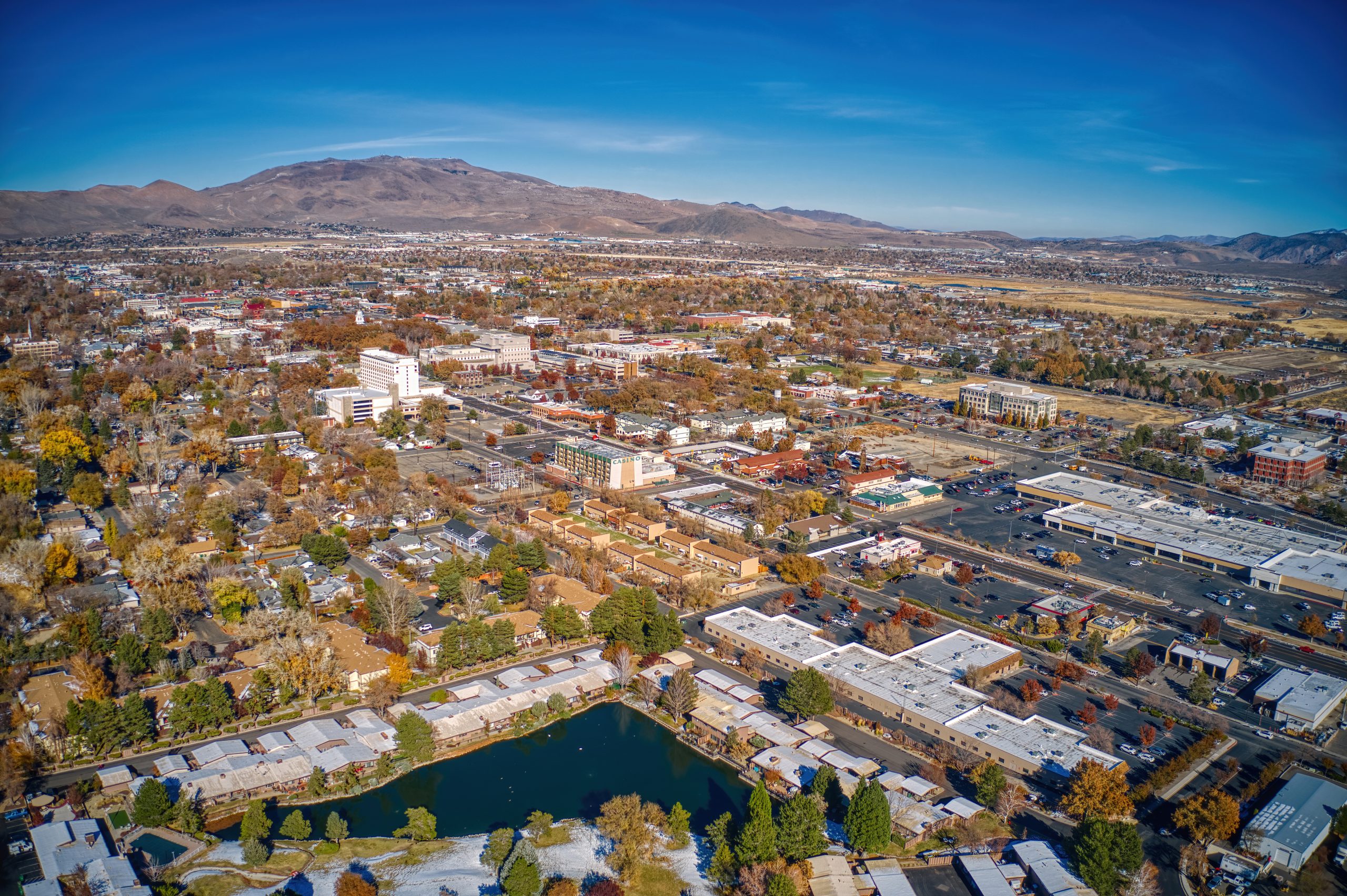 Aerial view of Carson City, Nevada.